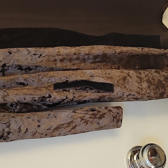 Llove Dark Brown Crushed Velour Open Front Kimono Size Medium - Picture 4 of 10